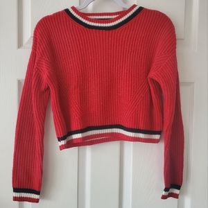 Charlotte Russe Red Cropped Sweater